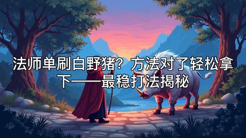 法师单刷白野猪？方法对了轻松拿下——最稳打法揭秘