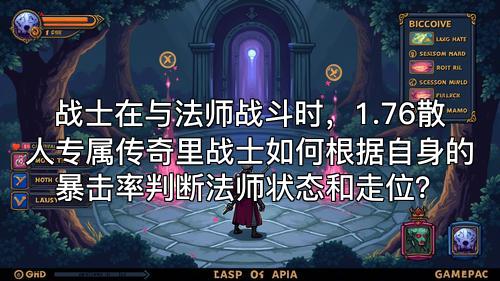 战士在与法师战斗时，1.76散人专属传奇里战士如何根据自身的暴击率判断法师状态和走位？