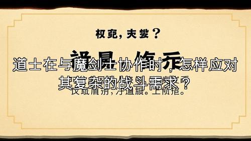 道士在与魔剑士协作时，怎样应对其复杂的战斗需求？