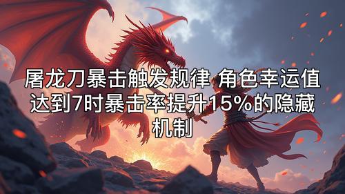 屠龙刀暴击触发规律 角色幸运值达到7时暴击率提升15%的隐藏机制