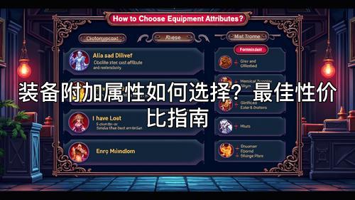 装备附加属性如何选择？最佳性价比指南