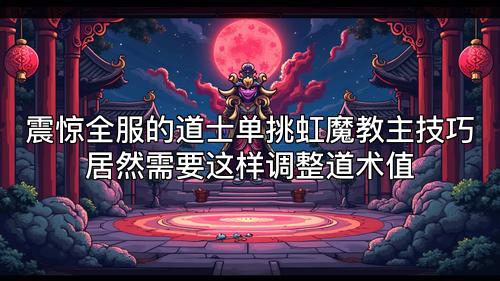 震惊全服的道士单挑虹魔教主技巧居然需要这样调整道术值