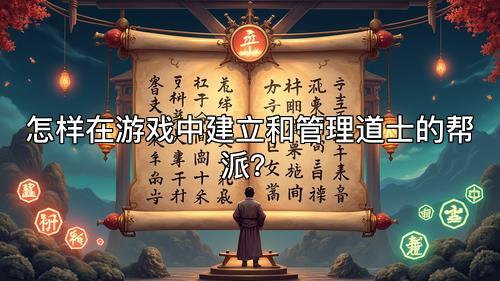 怎样在游戏中建立和管理道士的帮派？