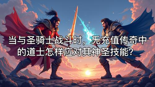 当与圣骑士战斗时，无充值传奇中的道士怎样应对其神圣技能？