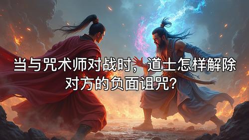 当与咒术师对战时，道士怎样解除对方的负面诅咒？