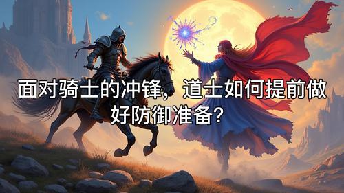 面对骑士的冲锋，道士如何提前做好防御准备？