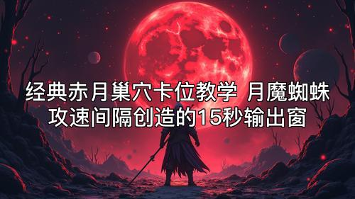经典赤月巢穴卡位教学 月魔蜘蛛攻速间隔创造的15秒输出窗