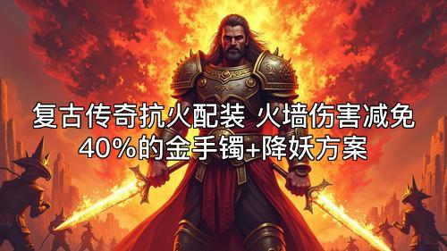 复古传奇抗火配装 火墙伤害减免40%的金手镯+降妖方案 复古传奇抗火配装 火墙伤害减免40%的金手镯+降妖方案