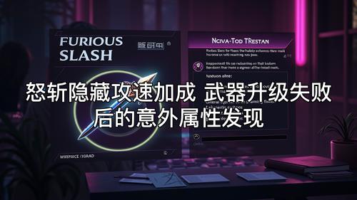 怒斩隐藏攻速加成 武器升级失败后的意外属性发现
