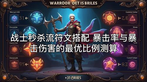 战士秒杀流符文搭配 暴击率与暴击伤害的最优比例测算