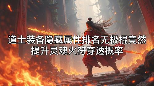 道士装备隐藏属性排名无极棍竟然提升灵魂火符穿透概率