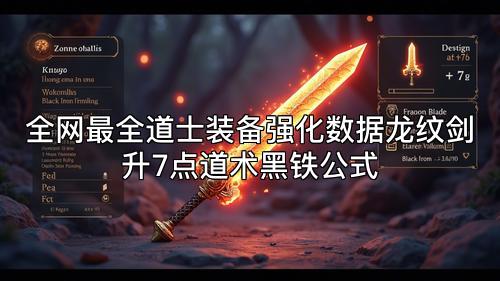 全网最全道士装备强化数据龙纹剑升7点道术黑铁公式