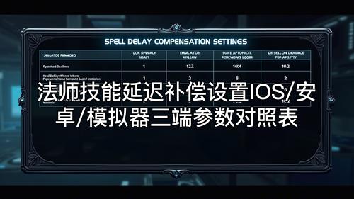 法师技能延迟补偿设置IOS/安卓/模拟器三端参数对照表