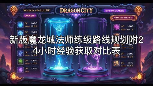 新版魔龙城法师练级路线规划附24小时经验获取对比表