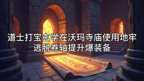 道士打宝玄学在沃玛寺庙使用地牢逃脱卷轴提升爆装备
