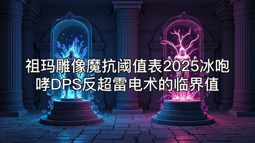 祖玛雕像魔抗阈值表2025冰咆哮DPS反超雷电术的临界值
