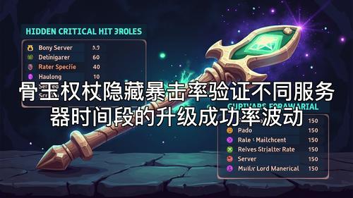 骨玉权杖隐藏暴击率验证不同服务器时间段的升级成功率波动