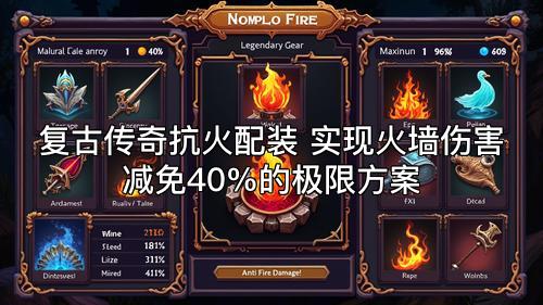 复古传奇抗火配装 实现火墙伤害减免40%的极限方案