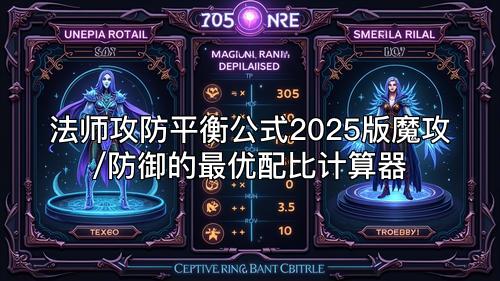 法师攻防平衡公式2025版魔攻/防御的最优配比计算器
