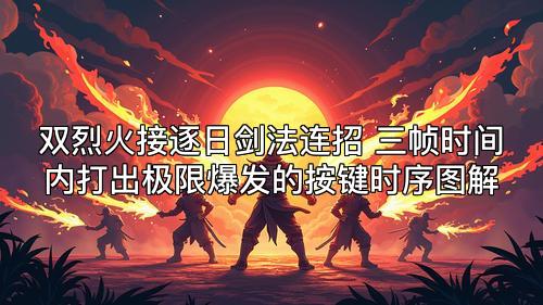 双烈火接逐日剑法连招 三帧时间内打出极限爆发的按键时序图解