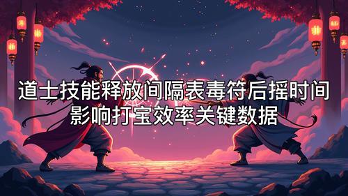 道士技能释放间隔表毒符后摇时间影响打宝效率关键数据