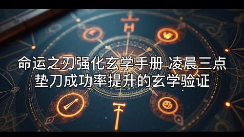 命运之刃强化玄学手册 凌晨三点垫刀成功率提升的玄学验证
