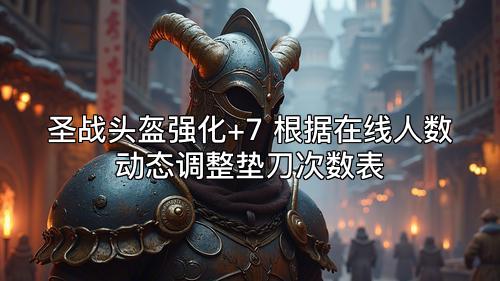 圣战头盔强化+7 根据在线人数动态调整垫刀次数表