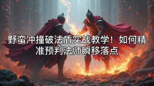 野蛮冲撞破法盾实战教学！如何精准预判法师瞬移落点