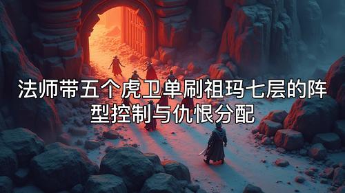 法师带五个虎卫单刷祖玛七层的阵型控制与仇恨分配