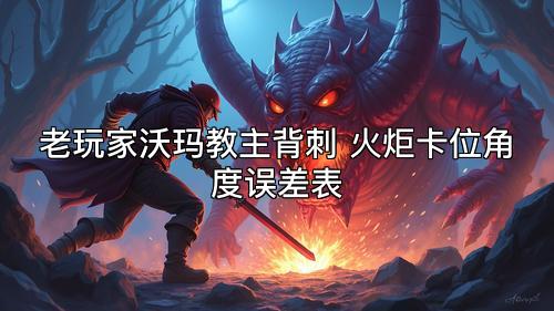老玩家沃玛教主背刺 火炬卡位角度误差表