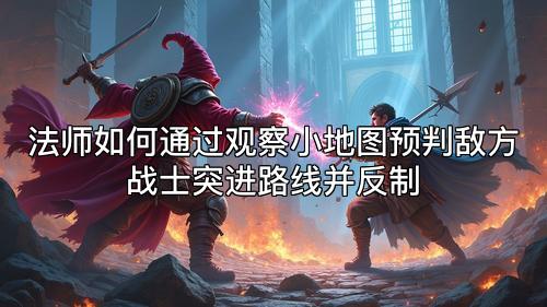 法师如何通过观察小地图预判敌方战士突进路线并反制