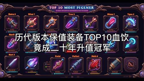 历代版本保值装备TOP10血饮竟成二十年升值冠军