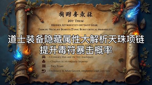 道士装备隐藏属性大解析天珠项链提升毒符暴击概率