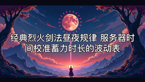 经典烈火剑法昼夜规律 服务器时间校准蓄力时长的波动表