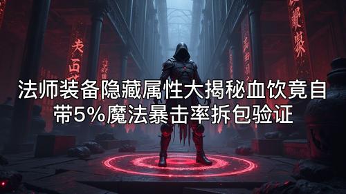 法师装备隐藏属性大揭秘血饮竟自带5%魔法暴击率拆包验证
