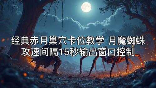 经典赤月巢穴卡位教学 月魔蜘蛛攻速间隔15秒输出窗口控制