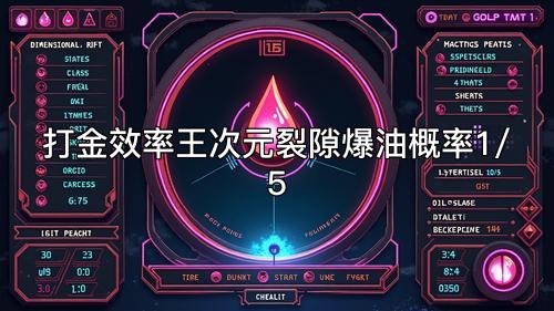 打金效率王次元裂隙爆油概率1/5