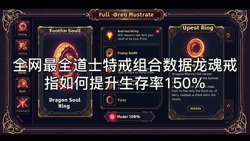 全网最全道士特戒组合数据龙魂戒指如何提升生存率150%