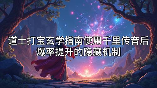 道士打宝玄学指南使用千里传音后爆率提升的隐藏机制