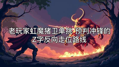 老玩家虹魔猪卫单挑 预判冲锋的Z字反向走位路线