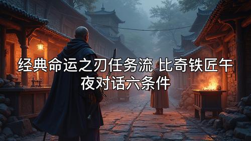 经典命运之刃任务流 比奇铁匠午夜对话六条件 经典命运之刃任务流 比奇铁匠午夜对话六条件