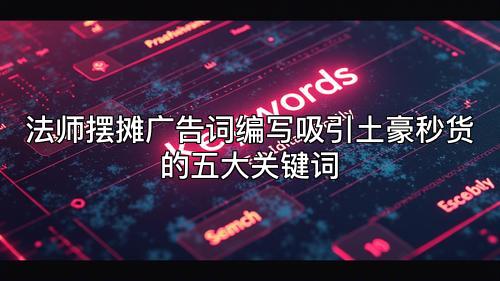 法师摆摊广告词编写吸引土豪秒货的五大关键词