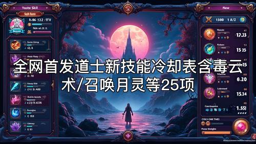 全网首发道士新技能冷却表含毒云术/召唤月灵等25项 全网首发道士新技能冷却表含毒云术/召唤月灵等25项