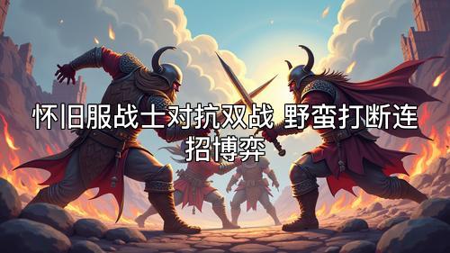 怀旧服战士对抗双战 野蛮打断连招博弈