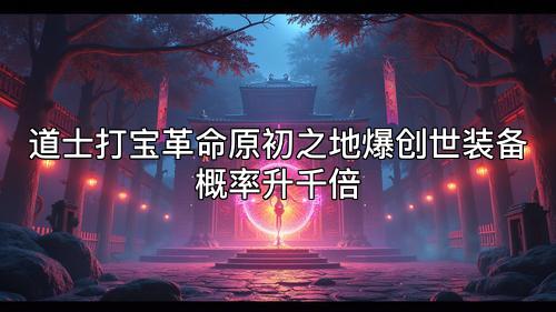 道士打宝革命原初之地爆创世装备概率升千倍
