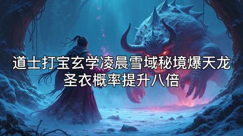 道士打宝玄学凌晨雪域秘境爆天龙圣衣概率提升八倍
