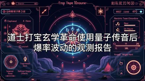 道士打宝玄学革命使用量子传音后爆率波动的观测报告