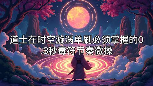 道士在时空漩涡单刷必须掌握的0.3秒毒符节奏微操