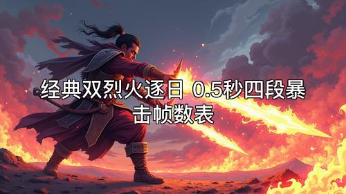经典双烈火逐日 0.5秒四段暴击帧数表