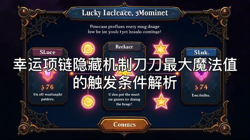 幸运项链隐藏机制刀刀最大魔法值的触发条件解析